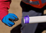 Applying Weld-On Cement to small pipe