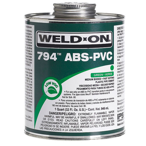 Weld-On&reg; 794&trade; ABS-PVC Transition